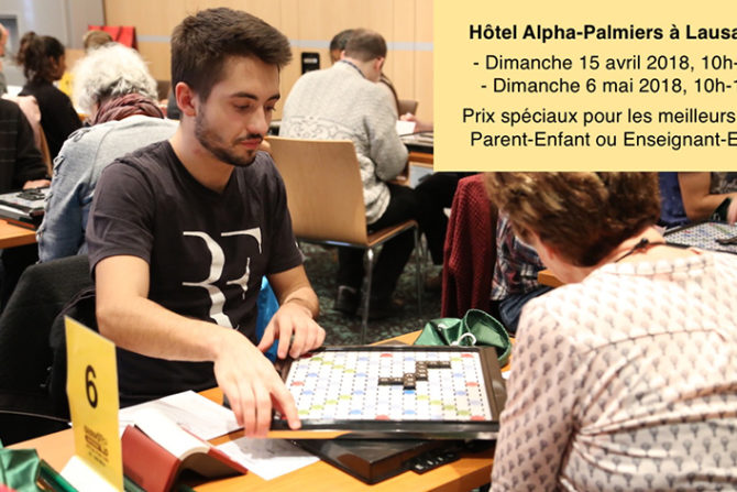 Tournois de Scrabble ouverts au grand public à Lausanne !